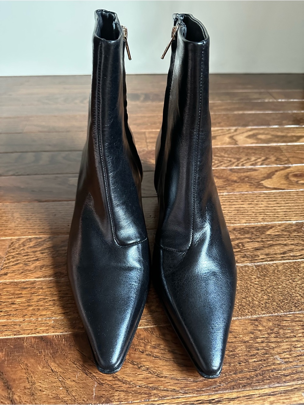 NWOB Madewell Emilie Ankle Boot Crinkled Patent Leather Black Sz 7 NX217 - Picture 7 of 16